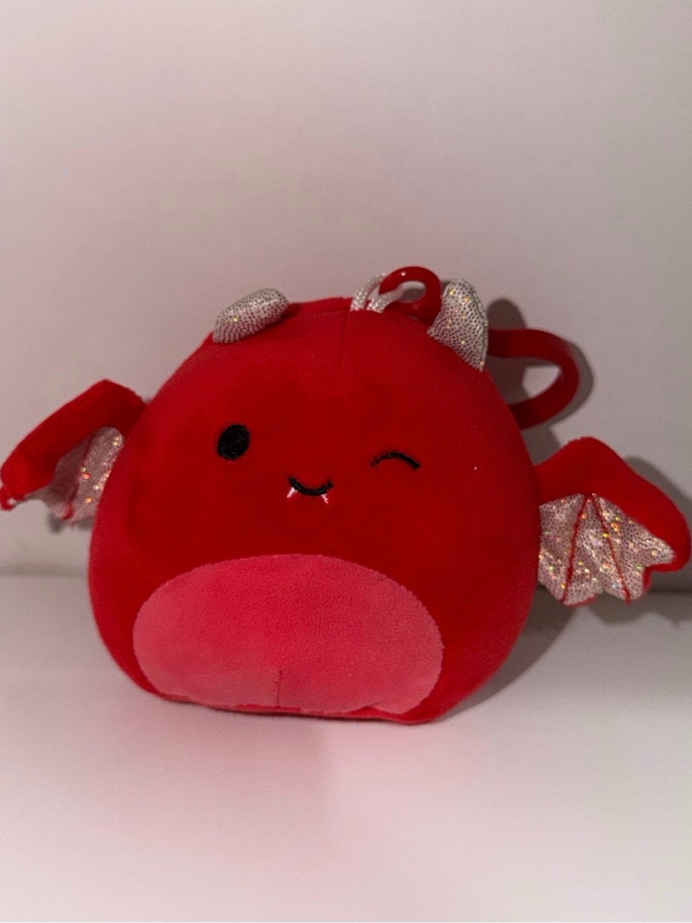 Karlie The Red Devil Bat Squishmallows Halloween Keychain Plush 3.5”